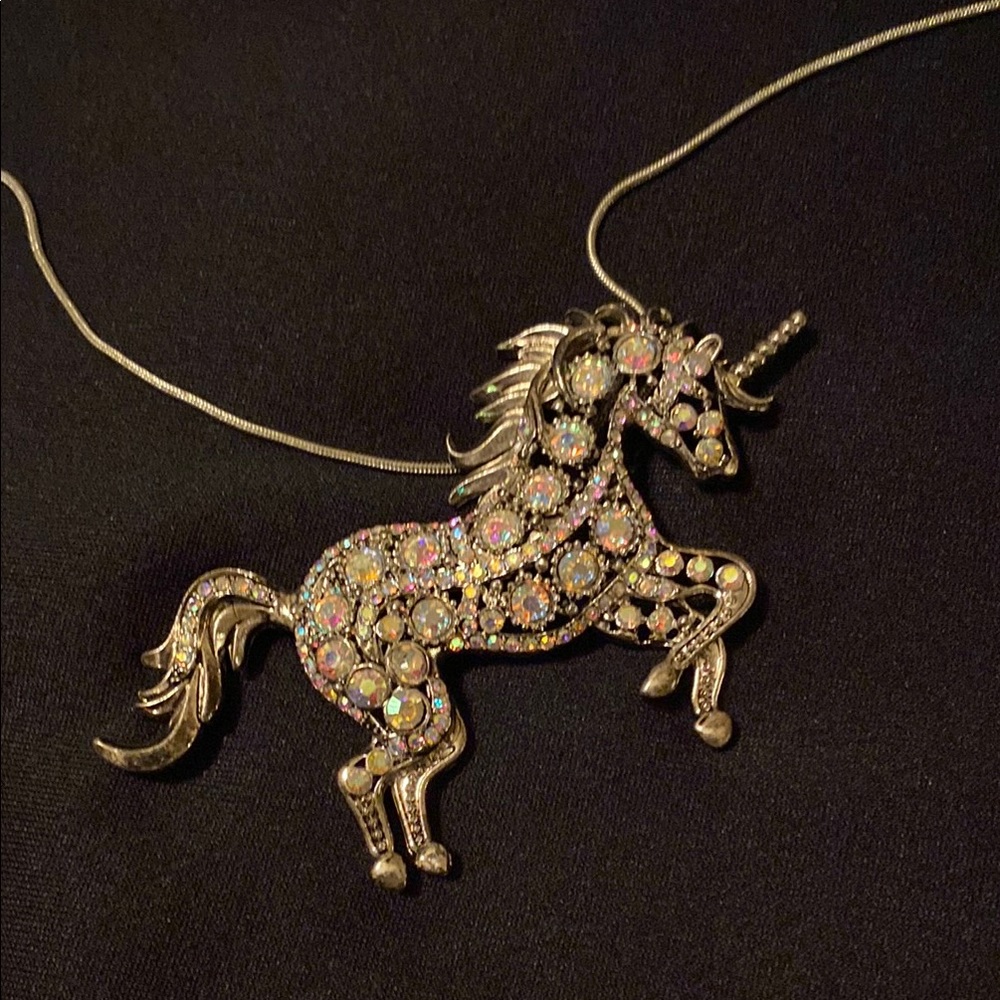 Sparkling Unicorn Pendant Necklace